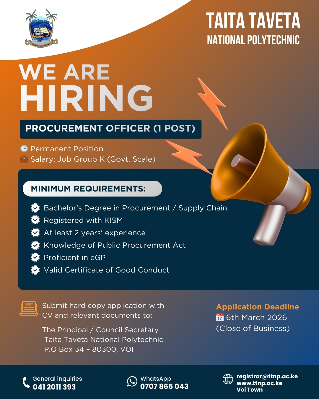 Vacancy Announcement